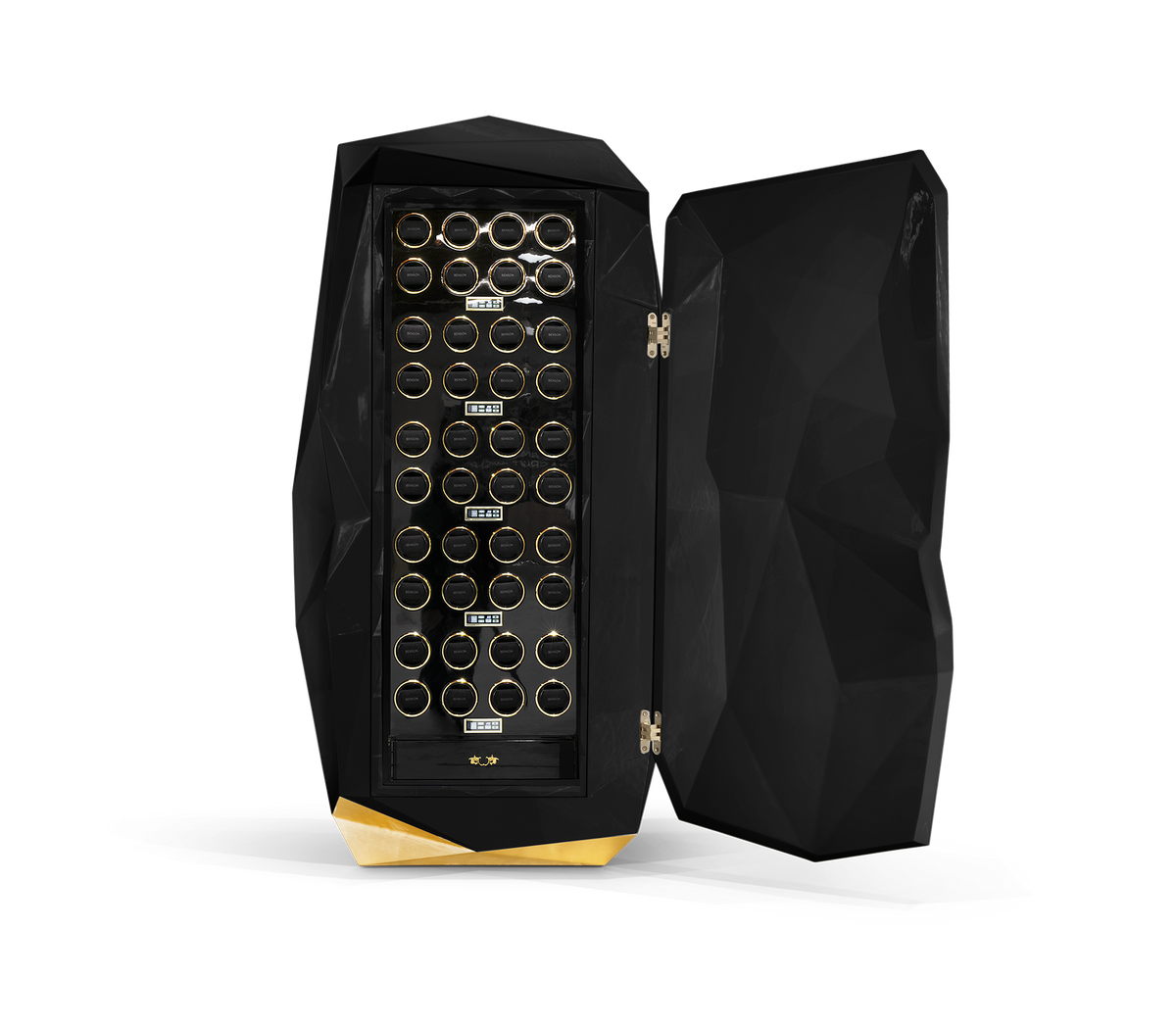 Luxury Diamond Floor Safe with Hidden Watch Winder & Certified High-Security Storage System