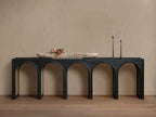 Hattie Solid Oak Entrance Console Table Country Style Entryway Table