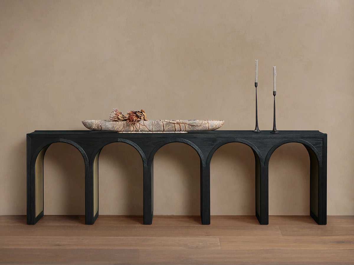 Hattie Solid Oak Entrance Console Table Country Style Entryway Table