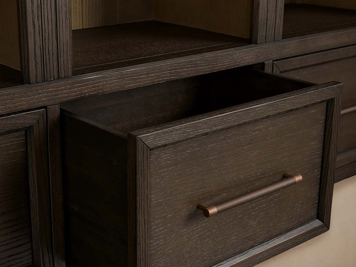 Hattie Solid Oak Entryway Cabinet Hand-Crafted with Hooks & Drawers