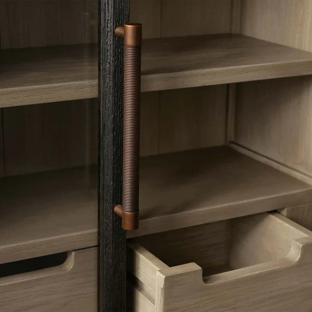 Hattie Mid-Century Wall Mounted Storage Cabinet with Arched Drawers