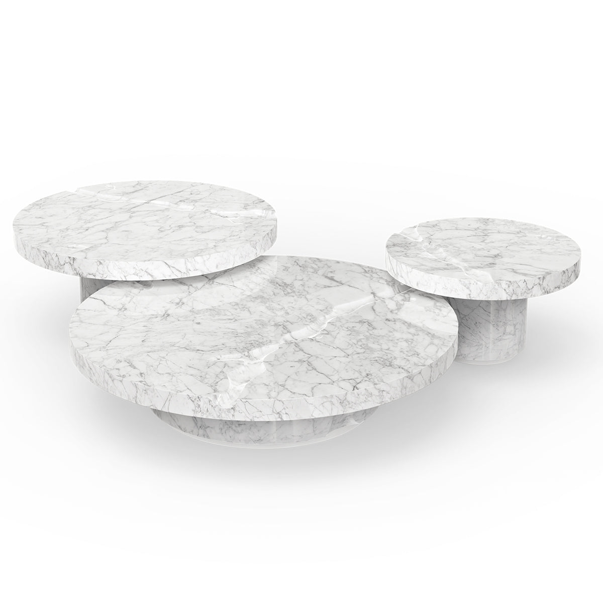 Luxury Gold Coffee Table with Round Glass Top & Sculptural Brass Base Center Tea Table
