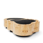 Luxury Hammered Brass Coffee Table with Wave Sculptural Design & Artisan Craftsmanship Center Tea Table