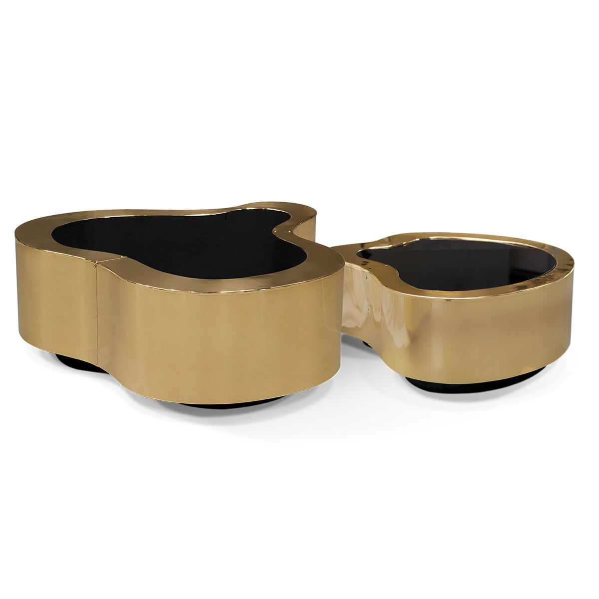 Luxury Hammered Brass Coffee Table with Wave Sculptural Design & Artisan Craftsmanship Center Tea Table