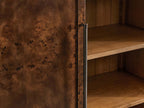 Hattie Burl Hoher Schrank Wohnzimmer Aufbewahrungsschrank aus natürlichem Holz 