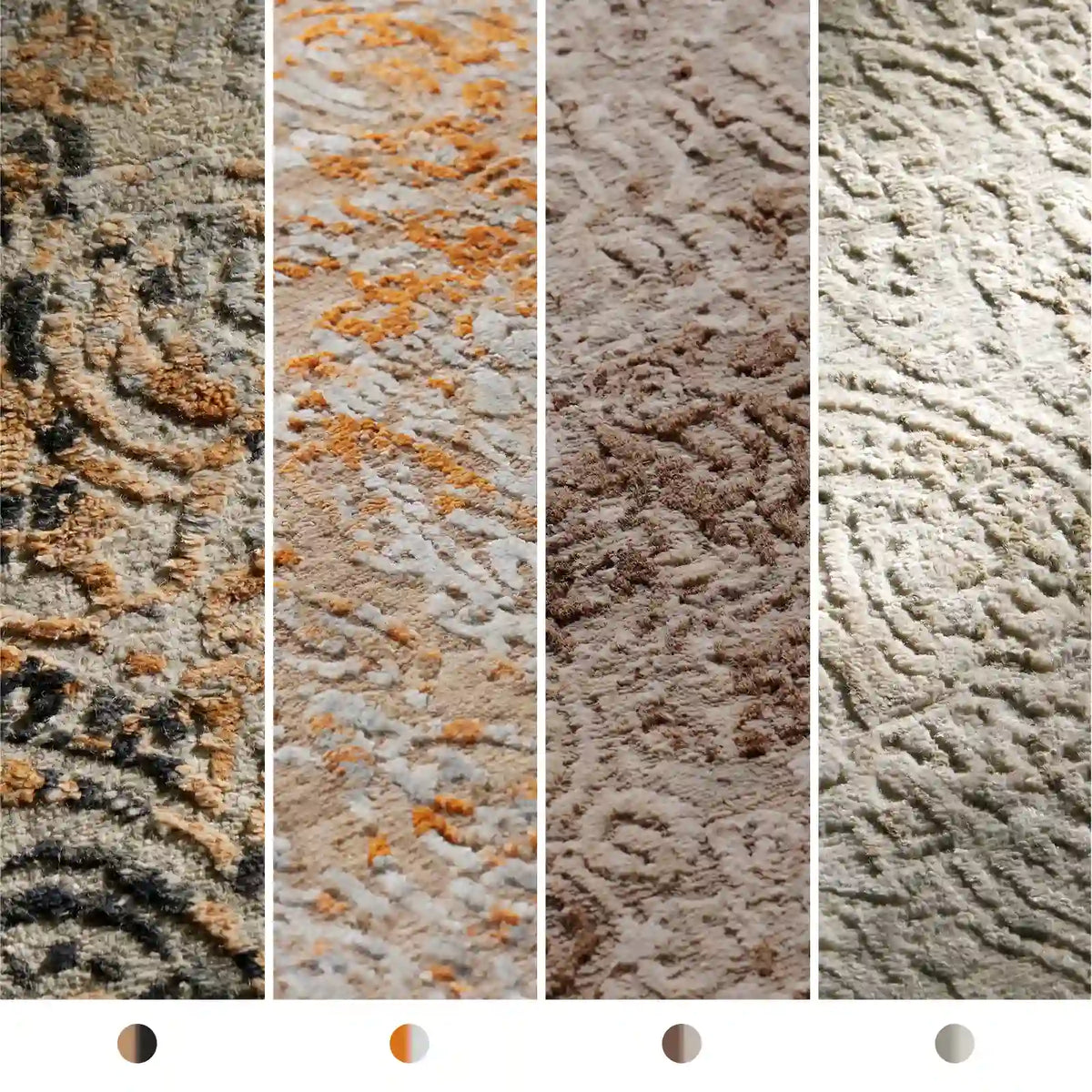 Harlowe Hand-Knotted Wool Viscose Rug High-quality Carpets with a Retro Artistic Feel & a Warm Touch