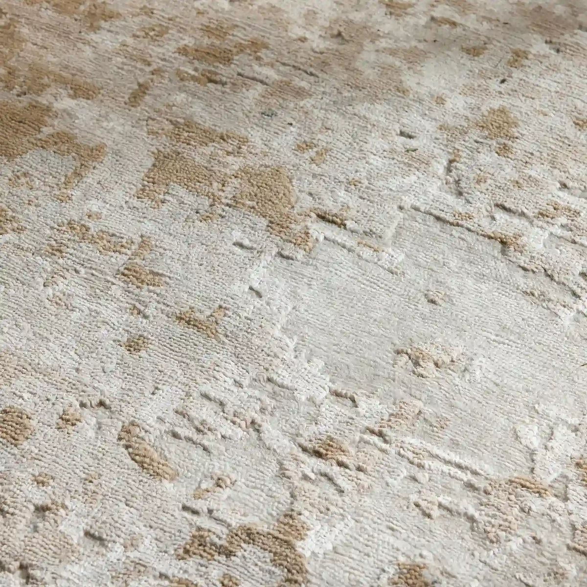Vyona Hand Tufted Rug in Fog or Sand Tones Vintage Distressed Stone Texture Style Carpet