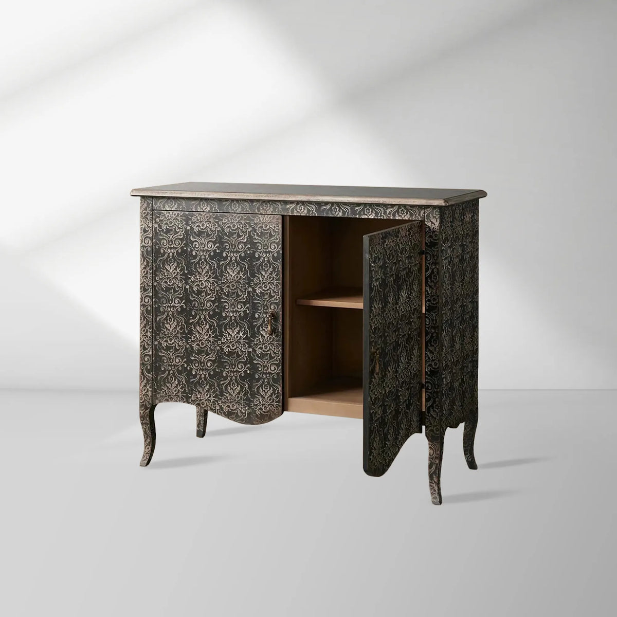Amalfi Holz Sideboards Buffet Anrichte Handbemalt Used-Look Eingang Aufbewahrungsschrank