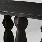 Rye Mango Holz Skulpturaler Konsolentisch im Vintage-Kunststil für den Eingangsbereich