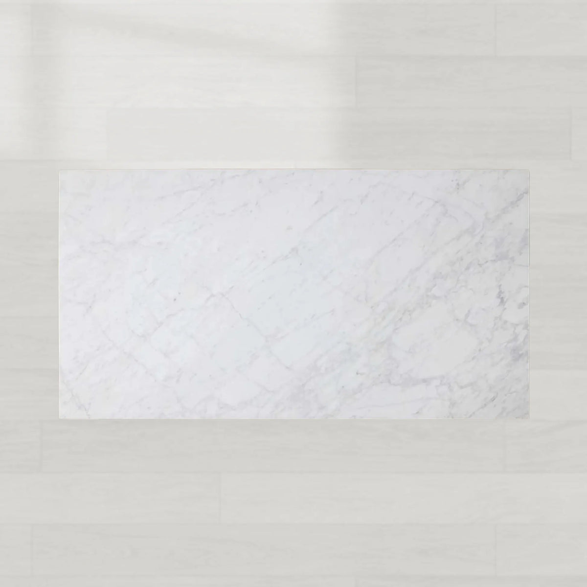 Cinzia Rectangle Stone Coffee Table with Natural Marble Top Plinth Base Sofa Center Tea Table