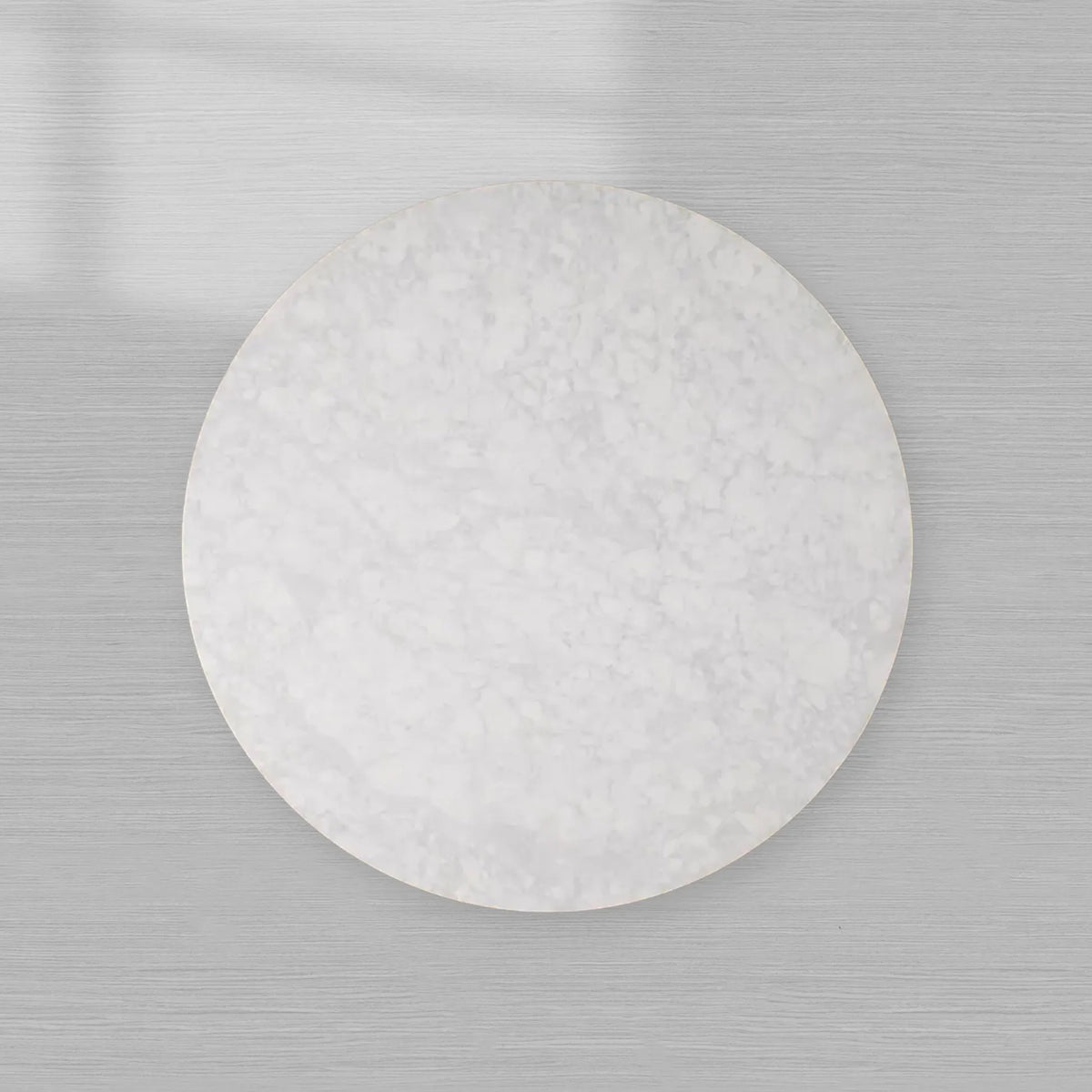 Cinzia Round Coffee Table with Natural Marble Stone Top & Plinth Base Sofa Center Tea Table