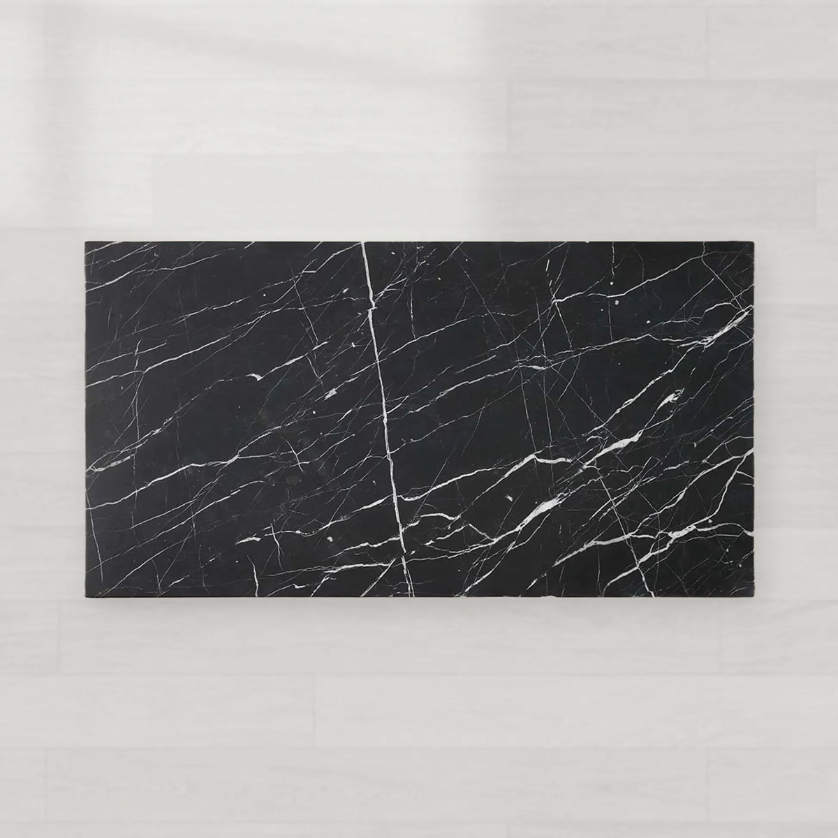 Cinzia Rectangle Stone Coffee Table with Natural Marble Top Plinth Base Sofa Center Tea Table
