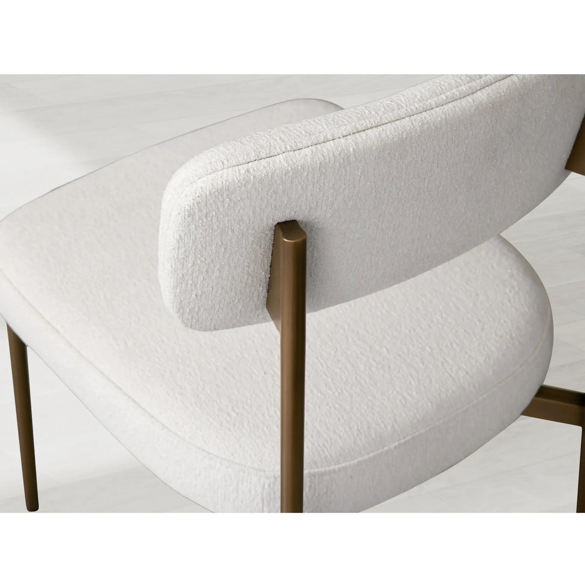 Billie Antiqued Iron Frame Dining Chair with Performance Fabric Cushion Modern Living Room Chairs