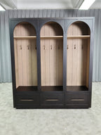 Hattie Solid Oak Entryway Cabinet Hand-Crafted with Hooks & Drawers
