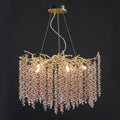 Lustre moderne en cristal de 61 à 102 cm (24 à 40 pouces) avec branches d'arbre