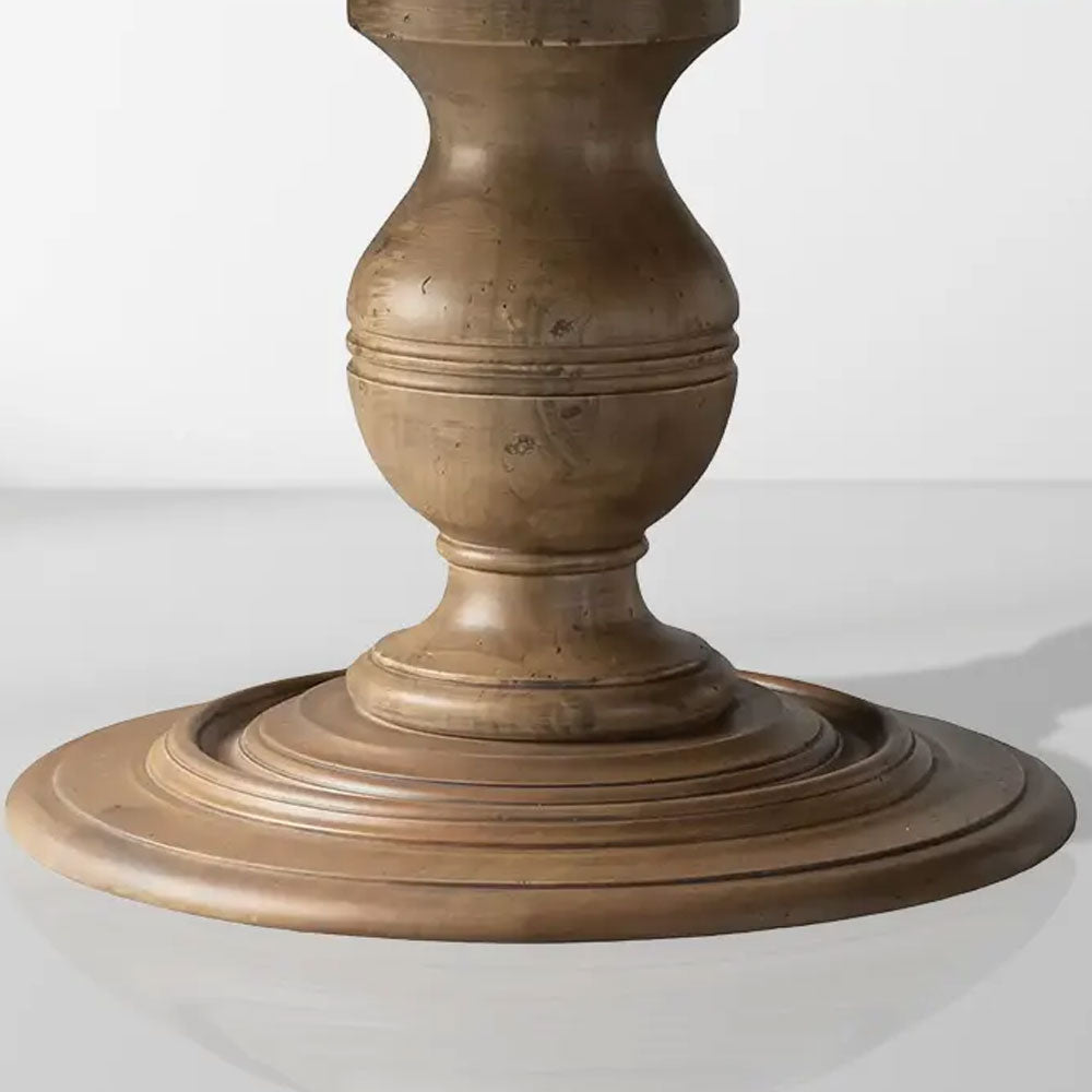 Asolo Round Tulipwood Dining Table Hand-Carved Base