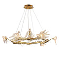 Lustre moderne en verre rond en forme d'oiseau, de 61 à 102 cm (24 à 40 pouces), pour salon.