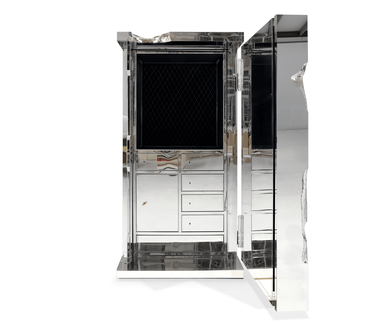 Luxury Collectible Vault Safe with Gold-Plated Finish & Secret Dial Lock System