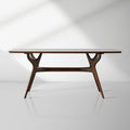Ambra Esstisch mit rechteckiger Glasplatte, modernes Holzdesign im italienischen Stil