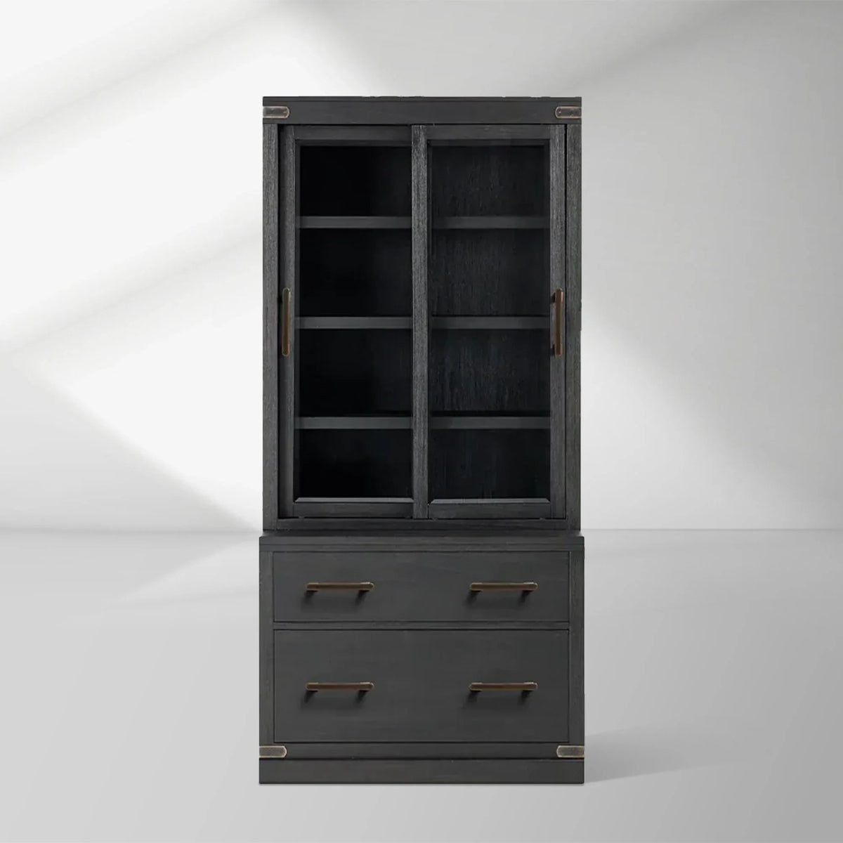 Tremont Wood Modular Tall Display Cabinets 19th-Century Bookcases File Cabinets with Drawers Base