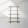 Paleta Open Storage Bookcase Solid Oak Wood Display Tall Cabinet