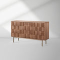 Ariel Sideboard mit gewebter Textur, Holz, 3 Türen, Aufbewahrung, Anrichte, Eingangsschrank