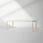 Ford Ash Wood Rectangle Dining Table Modern Rural Parsons Style