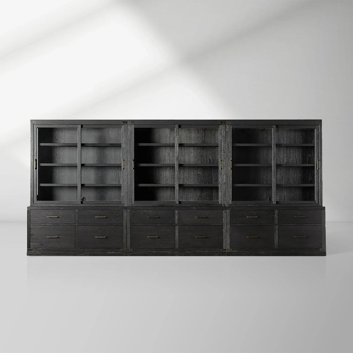 Tremont Large Living Tall Display Cabinets Wood Bookcases Office File Cabinet