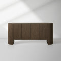 Flore Marble Stone Top Buffet Sideboard Wood Entryways Cabinet Living Media TV Cabinet