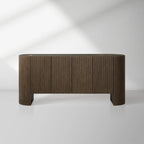 Flore Marble Stone Top Buffet Sideboard Wood Entryways Cabinet Living Media TV Cabinet