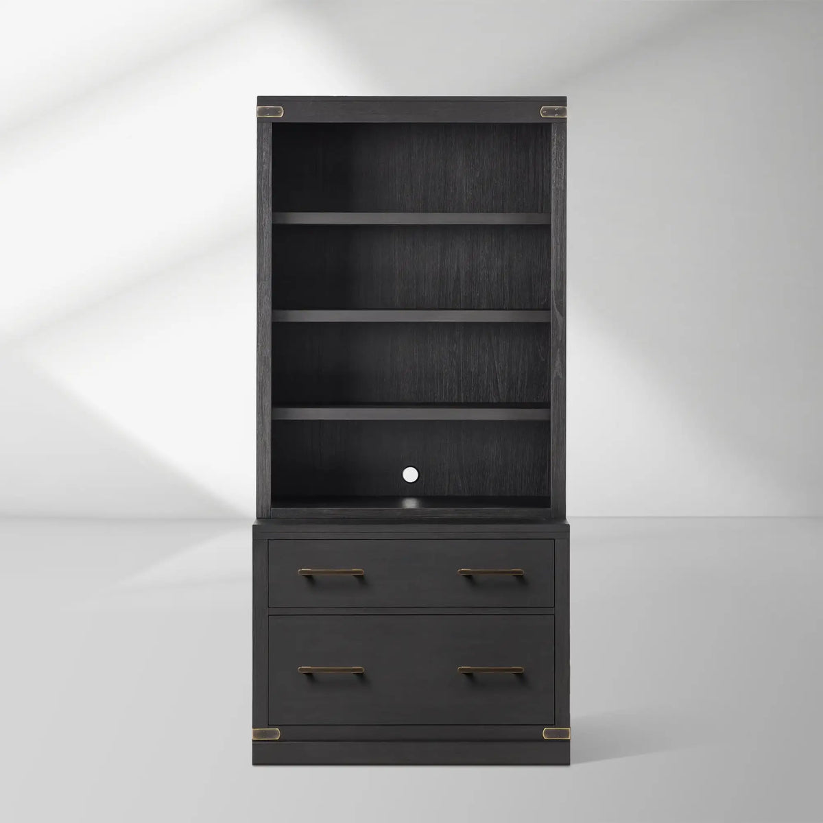 Tremont Mid-Century Tall Display Cabinets Wood Modular Bookcase File Cabinets Sideboards