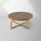 Tadeusz Runder Couchtisch Holz Wohnzimmer Sofatisch Teetisch