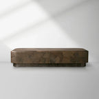 Table Basse Rectangulaire Pola en Bois, Style Wabi-Sabi, pour Salon