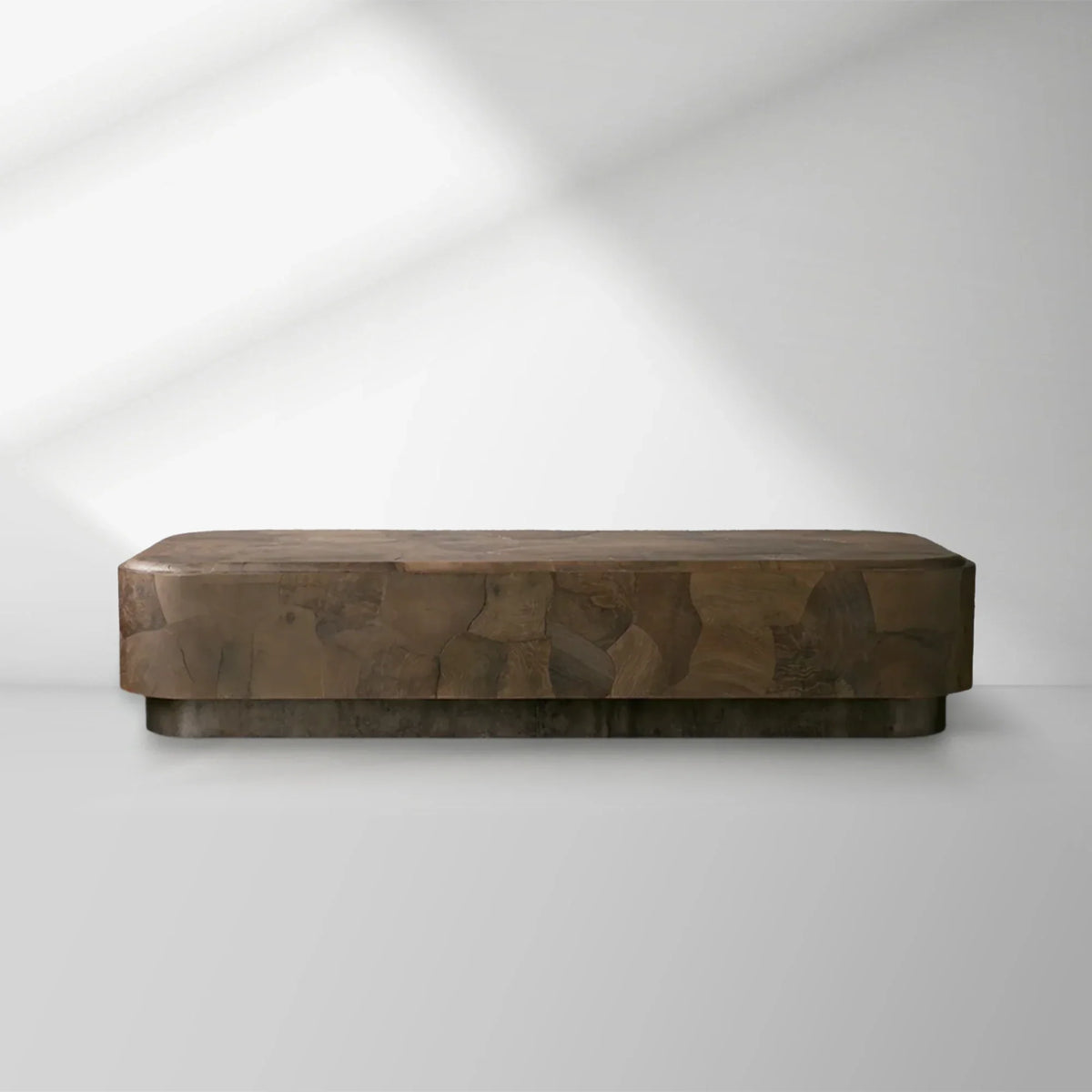 Table Basse Rectangulaire Pola en Bois, Style Wabi-Sabi, pour Salon