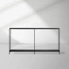 Kavali Metall-Konsolentisch für den Eingangsbereich, massiver Eisenrahmen, Flur-Eingangstisch, elegant & schlichtes Design