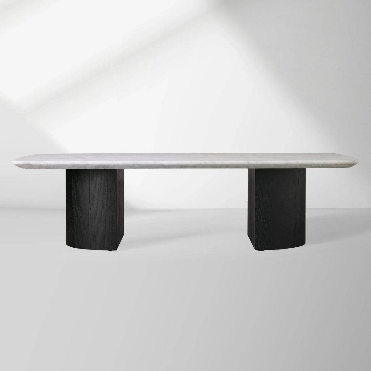 Saint Germain Mix & Match Coffee Table with Marble Top Oak Wood Dauphine Base Cocktail Table Living Room Stone Top Center Tea Table