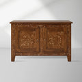 Stefania Pappelholz-Buffet-Sideboard mit handbemalten Blumen, Wohnzimmer- und Eingangsbereich-Schrank