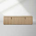 Caden Stone Top TV Stand Media Console Side Cabinet Television Storage Unit Wood Sideboard with 4-Door Modern Style