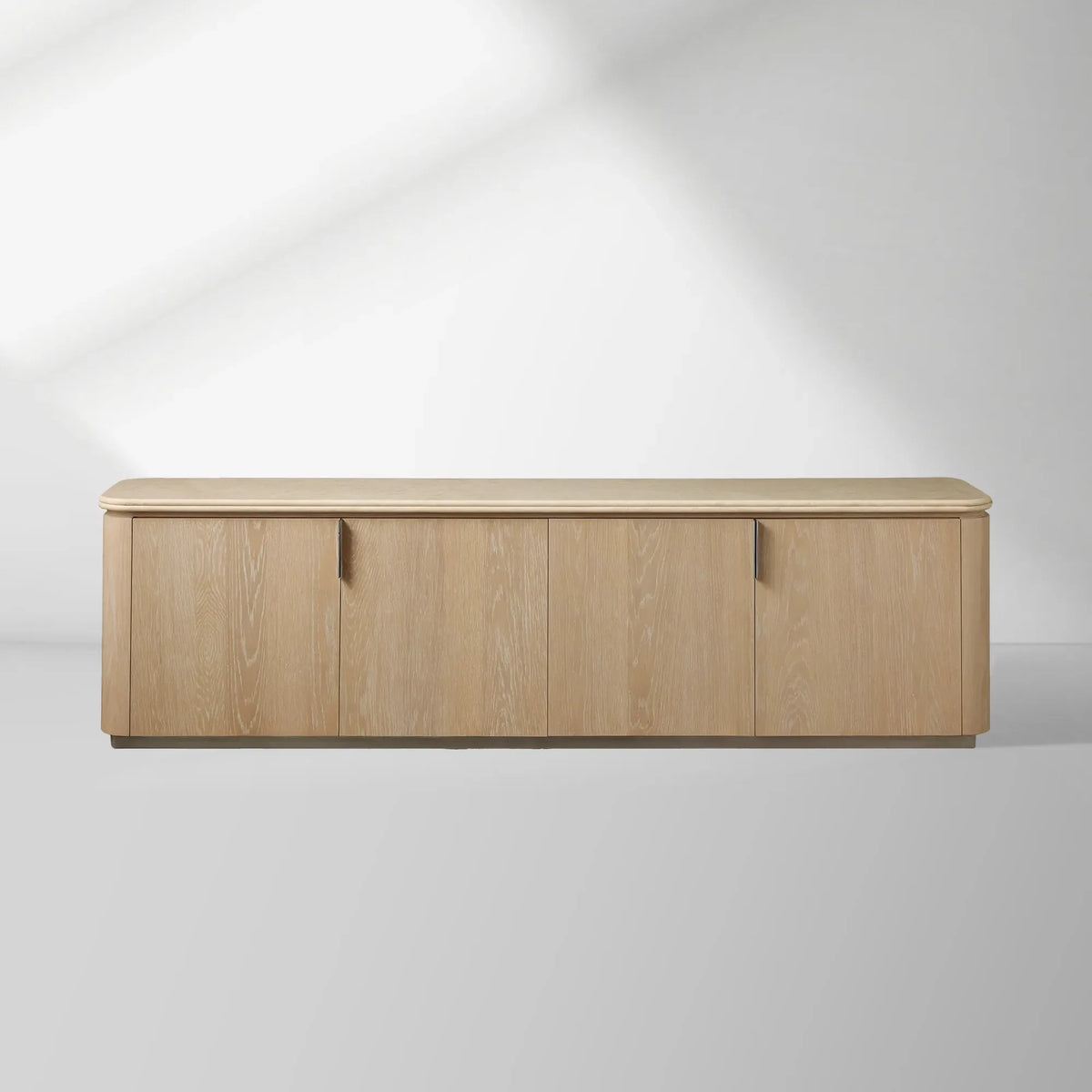 Caden Stone Top TV Stand Media Console Side Cabinet Television Storage Unit Wood Sideboard with 4-Door Modern Style