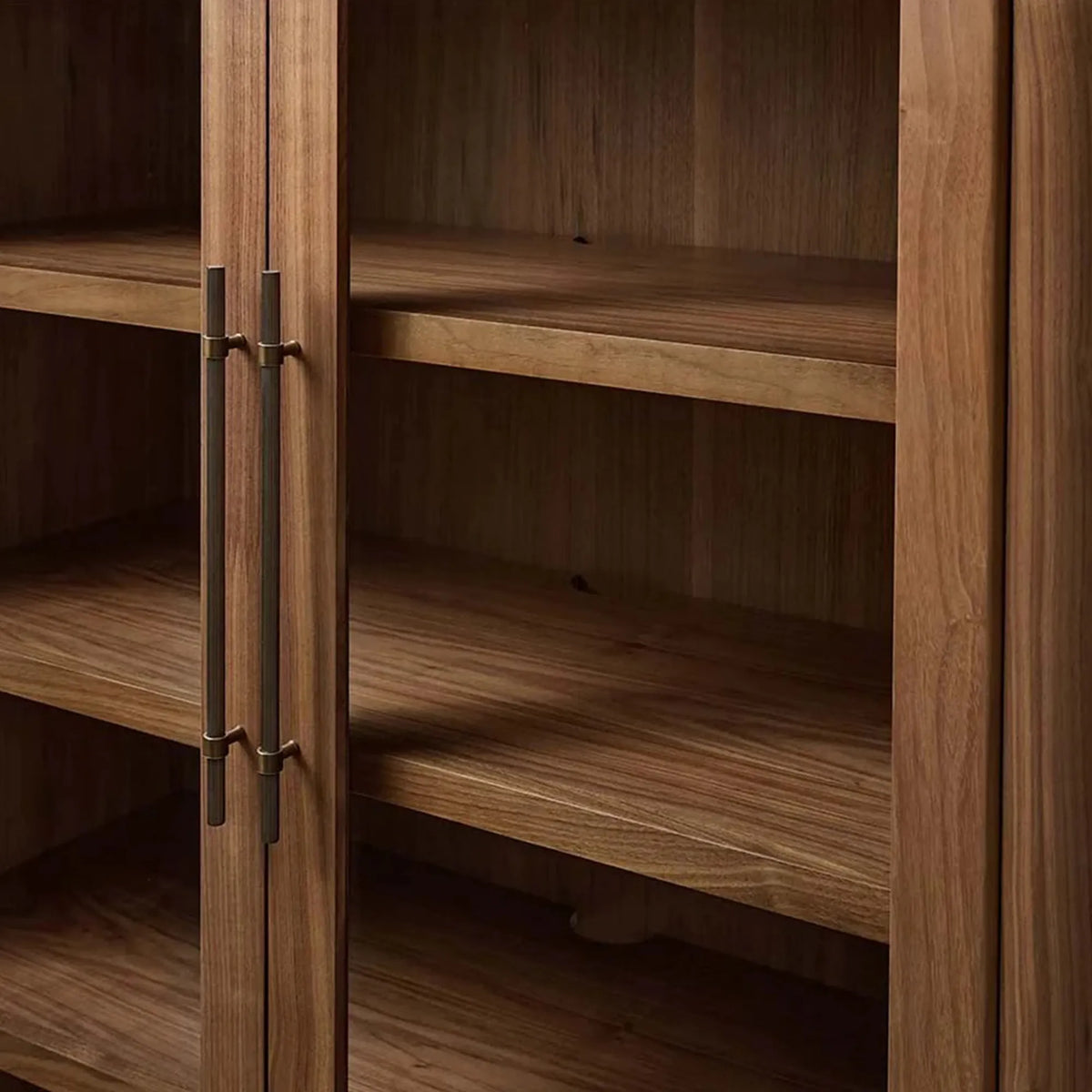 Piermont Glass Door Display Storage Cabinet Modern Bookcase Wood Tall Curio Cabinet Dining side China Cabinet