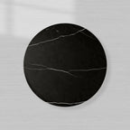Caden Round Stone Top Dining Table Sculptural Walnut/Oak Base