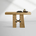 Table console d'entrée Sydney en aluminium sculptural, style sculptural moderne, table de couloir d'entrée