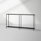 Kavali Metall-Konsolentisch für den Eingangsbereich, massiver Eisenrahmen, Flur-Eingangstisch, elegant & schlichtes Design