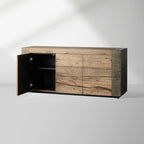 Telluride TV-Schrank aus mexikanischer Eiche, Medienkonsole, Sideboard, TV-Aufbewahrungseinheit aus Holz 