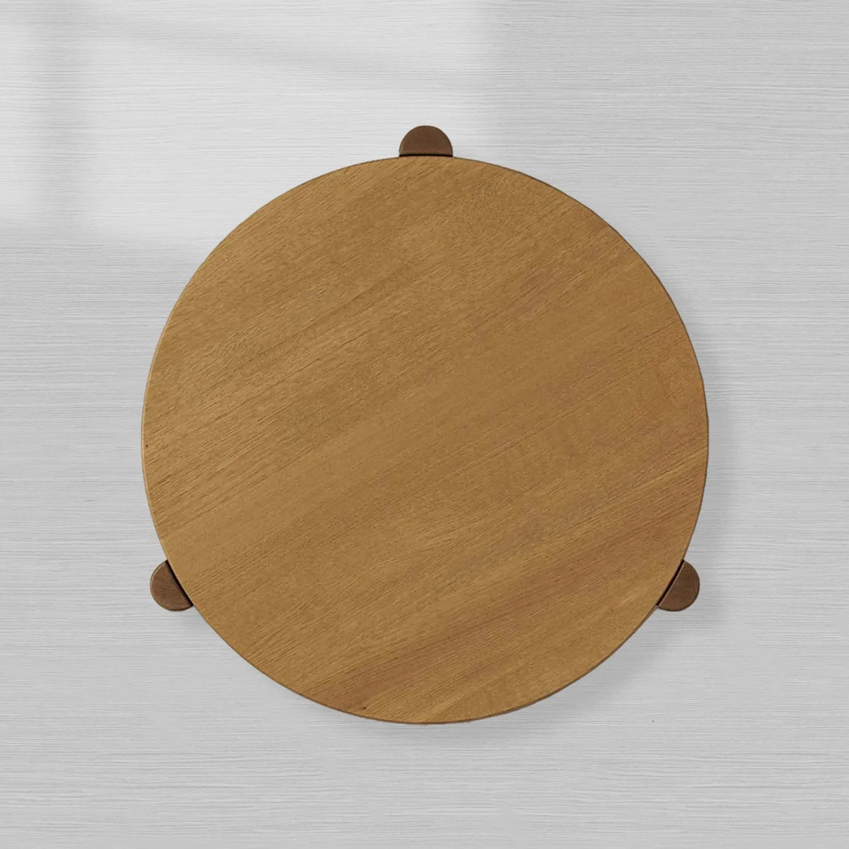 Lonelle Round Versatile Coffee Table with Solid Oak Wood Column-Style Legs Nesting Center Tea Table Cocktail Table