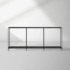 Kavali Metall-Konsolentisch für den Eingangsbereich, massiver Eisenrahmen, Flur-Eingangstisch, elegant & schlichtes Design