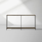 Kavali Metall-Konsolentisch für den Eingangsbereich, massiver Eisenrahmen, Flur-Eingangstisch, elegant & schlichtes Design