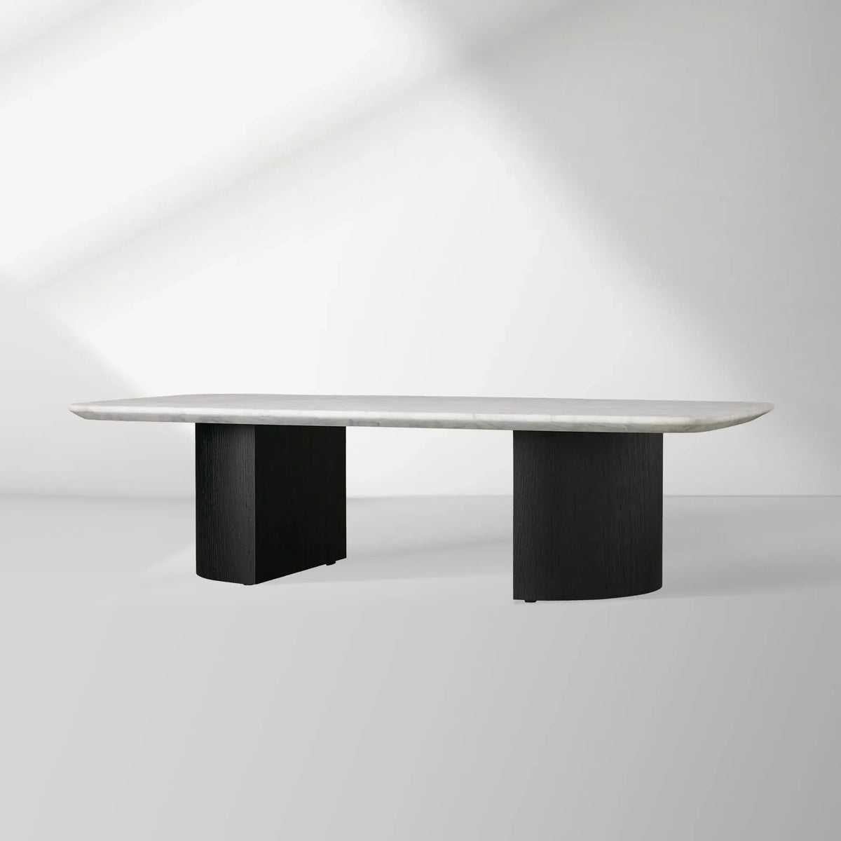 Saint Germain Mix & Match Coffee Table with Marble Top Oak Wood Dauphine Base Cocktail Table Living Room Stone Top Center Tea Table