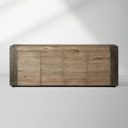 Telluride TV-Schrank aus mexikanischer Eiche, Medienkonsole, Sideboard, TV-Aufbewahrungseinheit aus Holz 