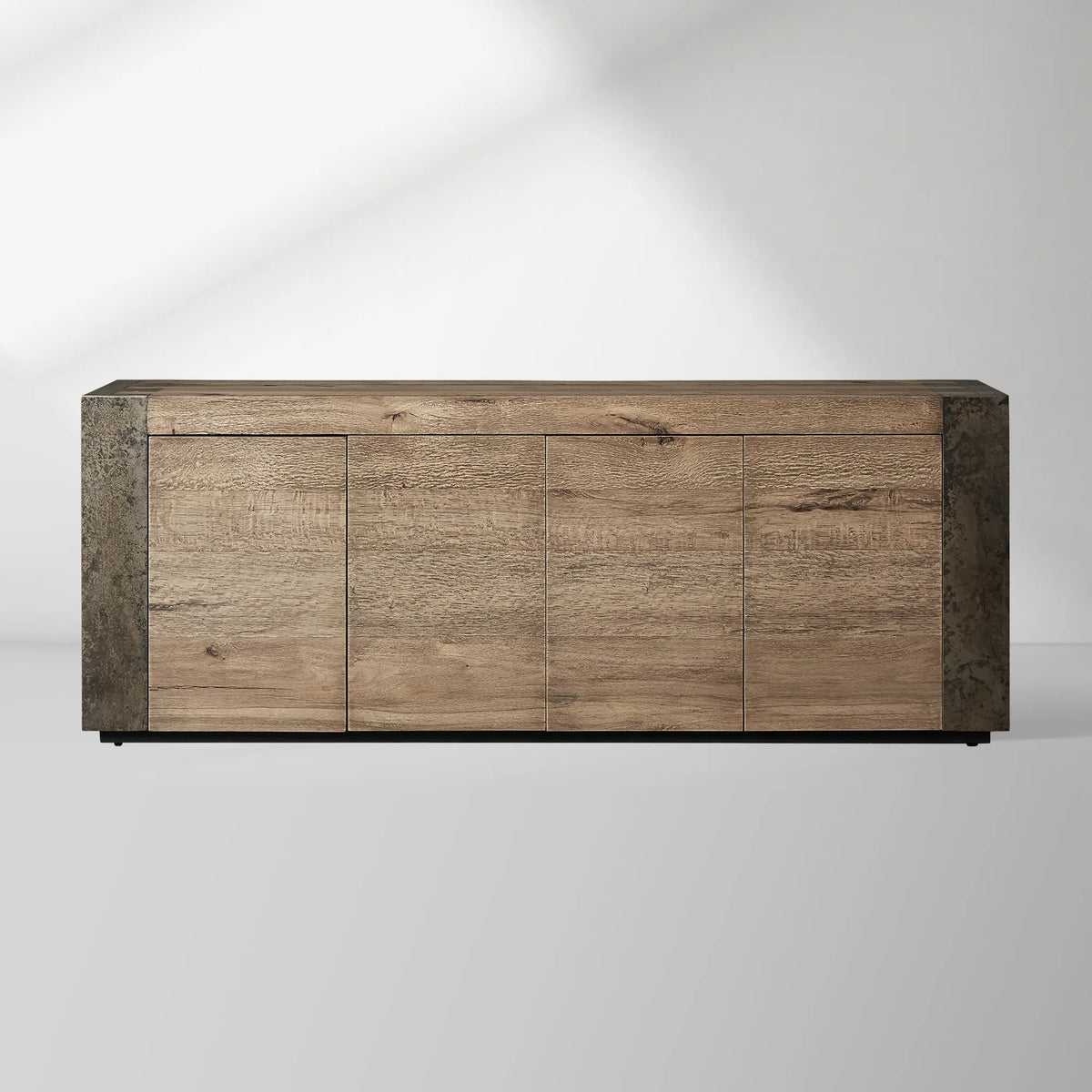 Telluride TV-Schrank aus mexikanischer Eiche, Medienkonsole, Sideboard, TV-Aufbewahrungseinheit aus Holz 